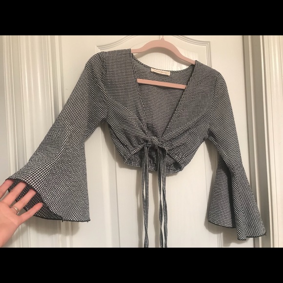 American Threads Tops - Gingham crop top